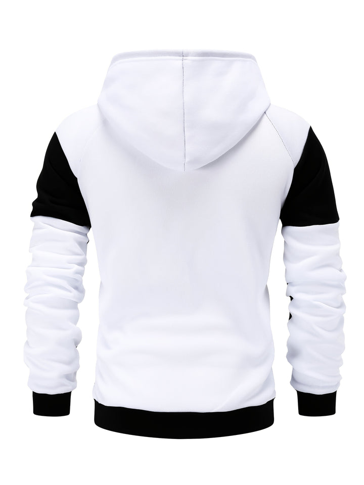 Blok kolorystyczny Zip-Up z kapturem kurtka
