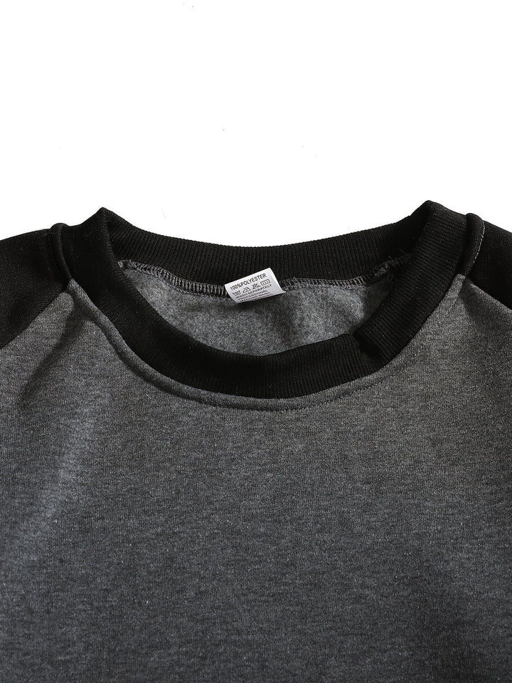 Klasyczny Raglan bluza z okrągłym dekoltem