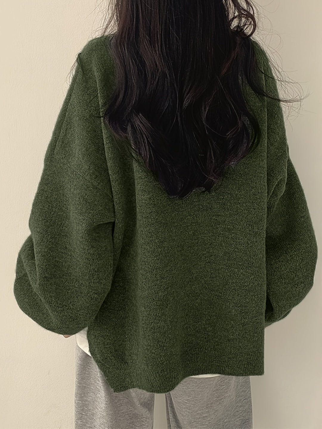 Swobodny Drop-Shoulder sweter