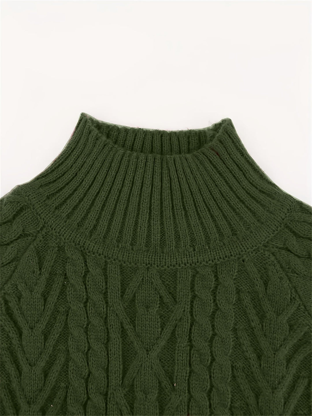 Fakturowany Half-Collar sweter