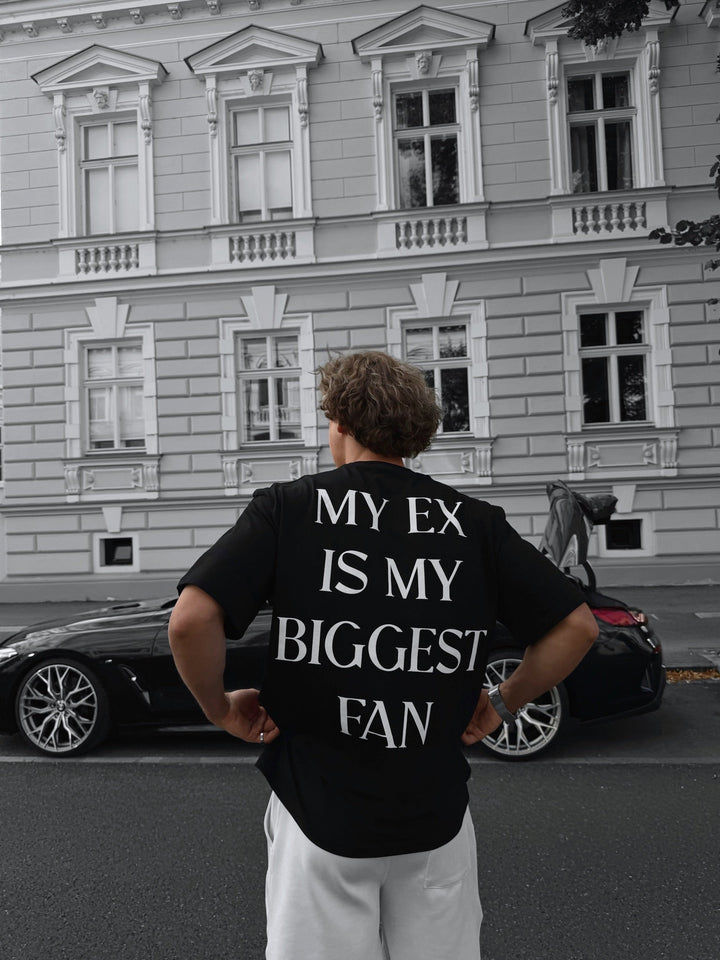 Oversize "EX" T-Shirt - Czarny