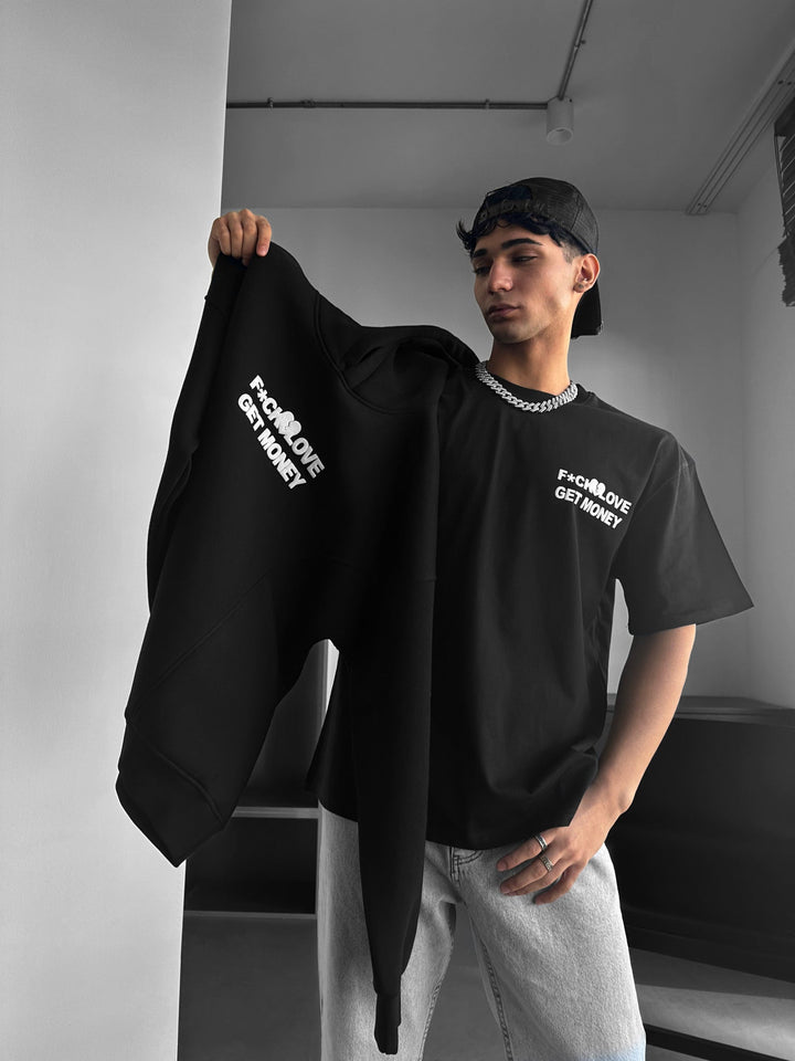 Koszulka Oversize Get Money - Czarna