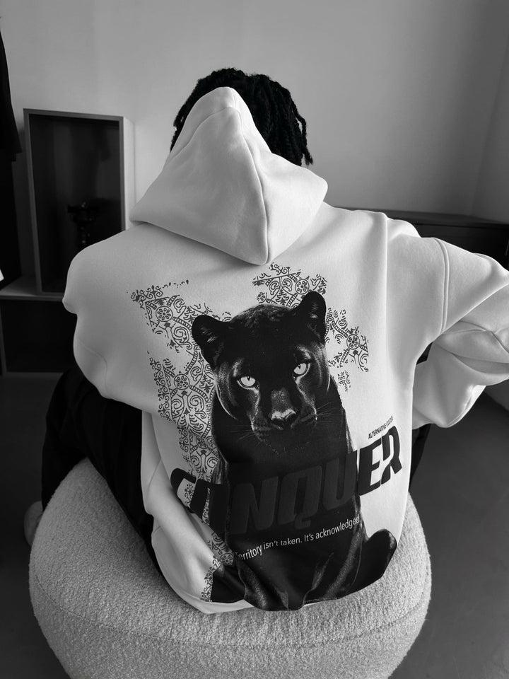 Oversize Conquer Hoodie - Ecru