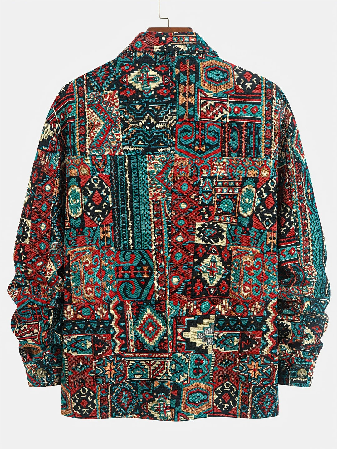 Wzorzysty Lapel zamek kurtka