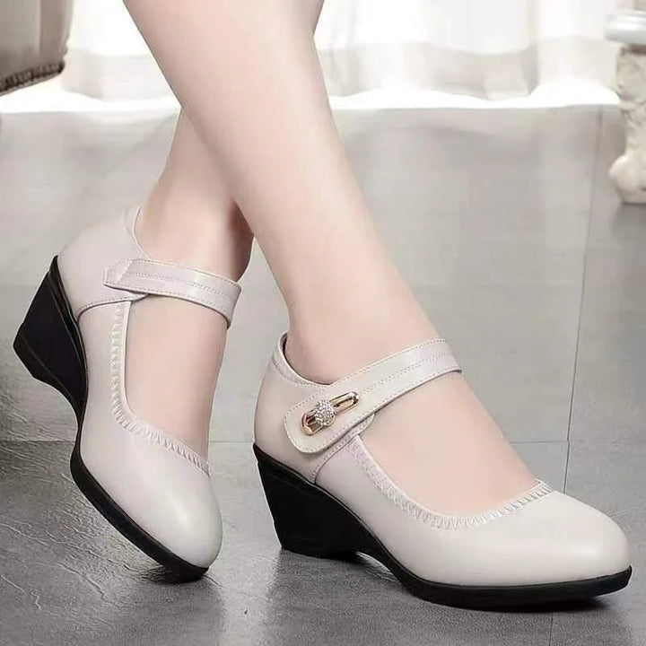 Elegancki średni-obcas komfort buty