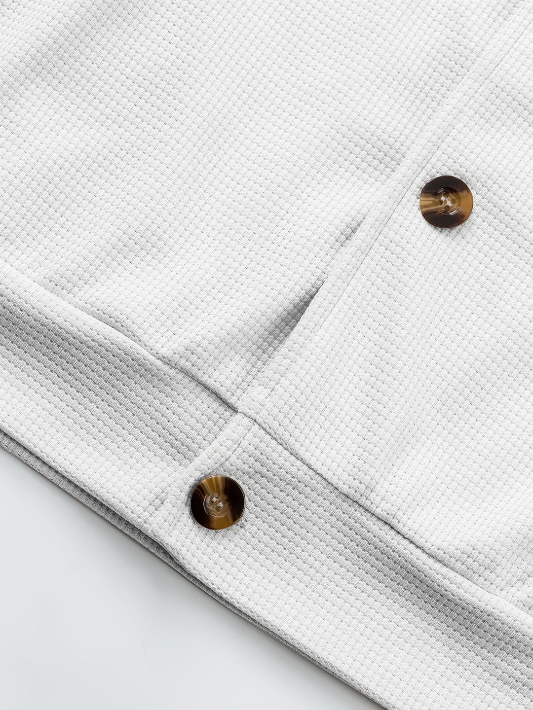 Fakturowany Button-Up kurtka
