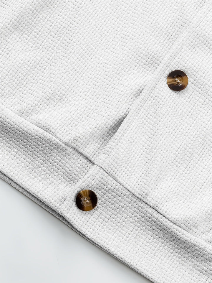 Fakturowany Button-Up kurtka