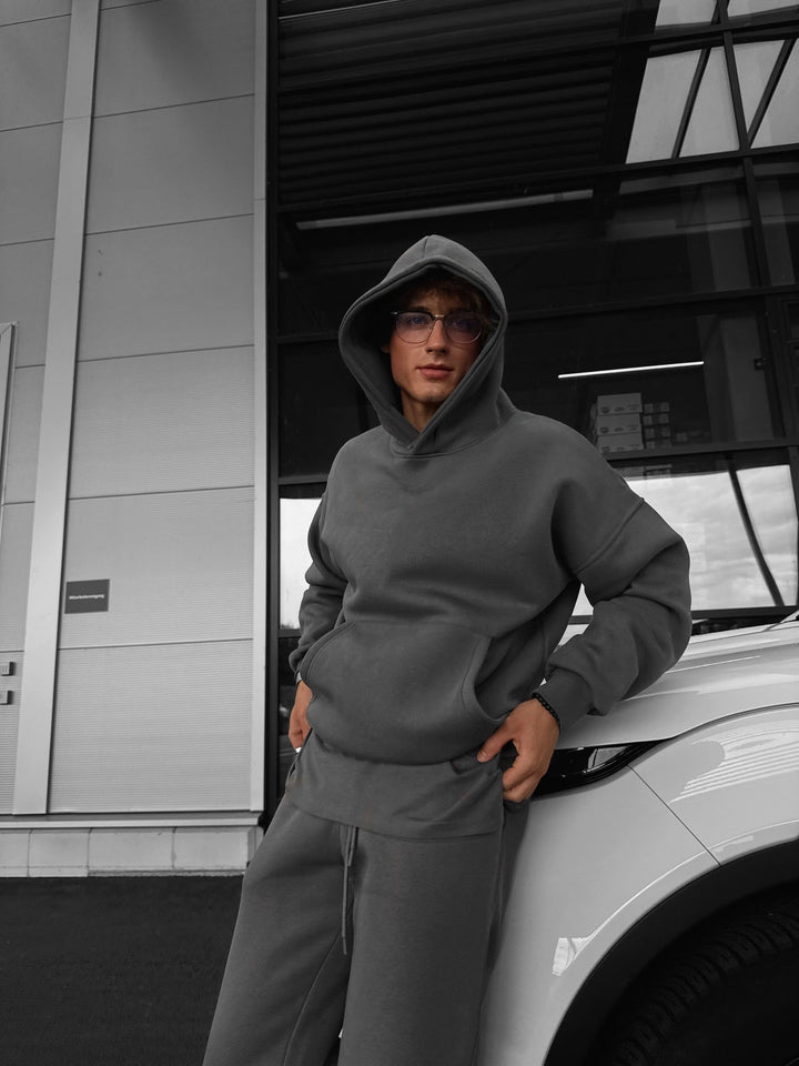 Oversize Basic Hoodie - Antracyt