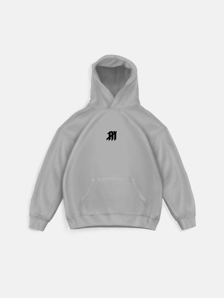 Oversize Hoodie z Myszką - Szary