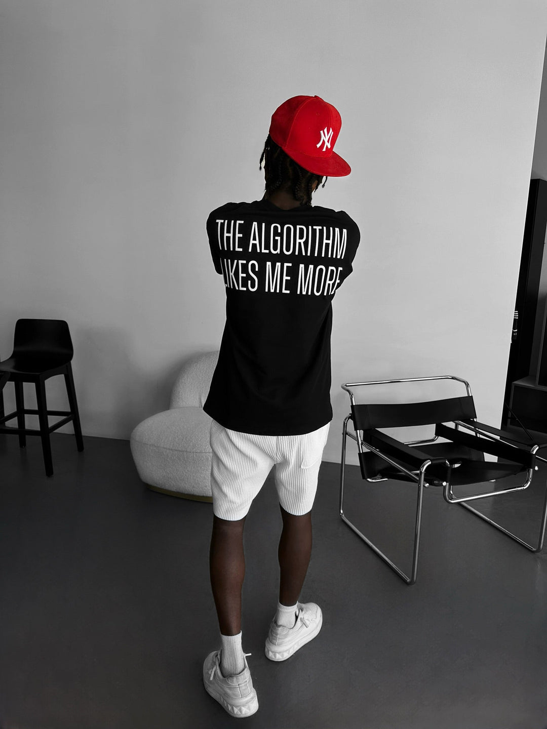Oversize "Algorytm" T-Shirt - Czarny i Biały