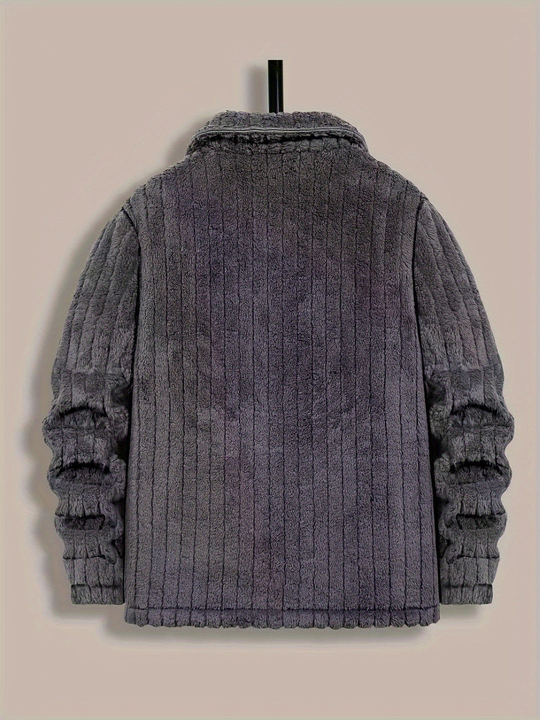 Fakturowany Button-Up kurtka