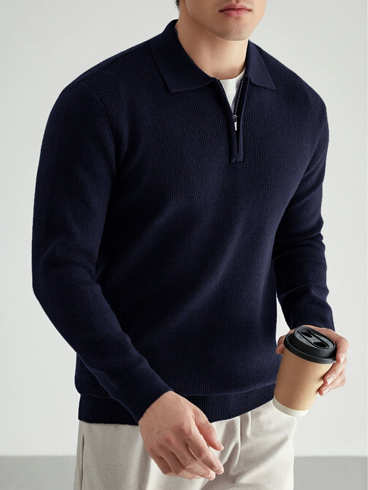 Elegancki zamek 1/4 polo sweter