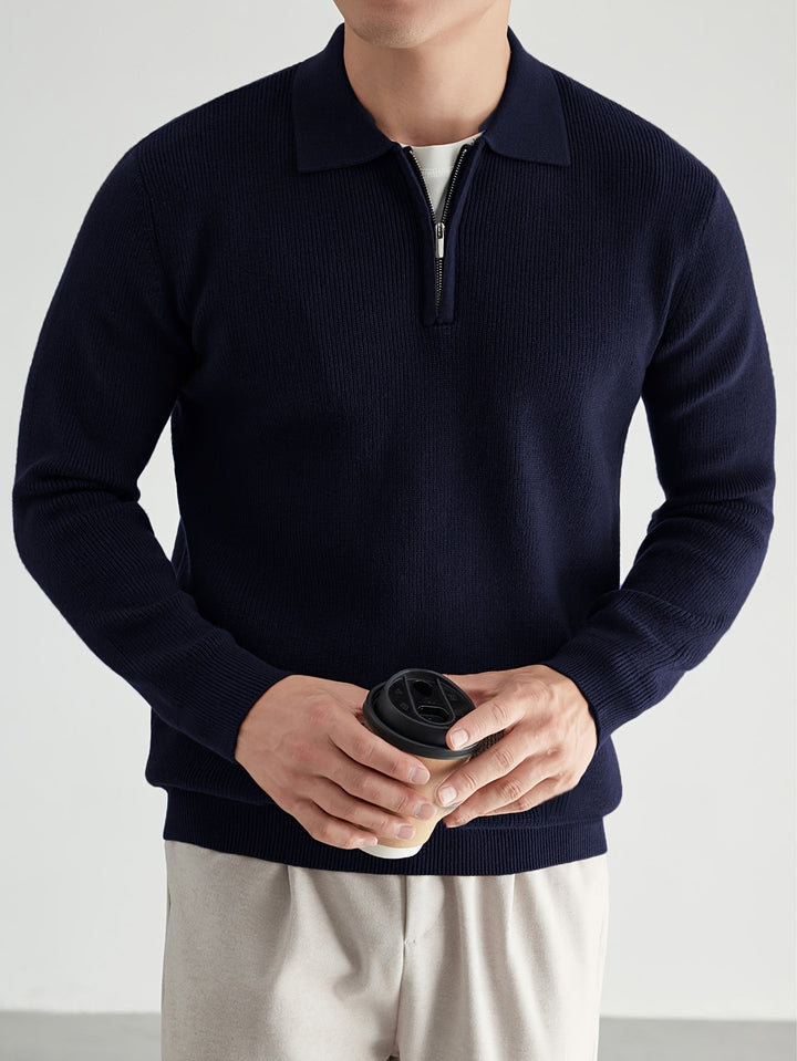 Elegancki zamek 1/4 polo sweter
