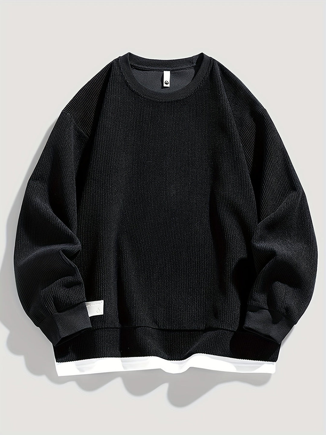 Layered okrągły dekolt bluza