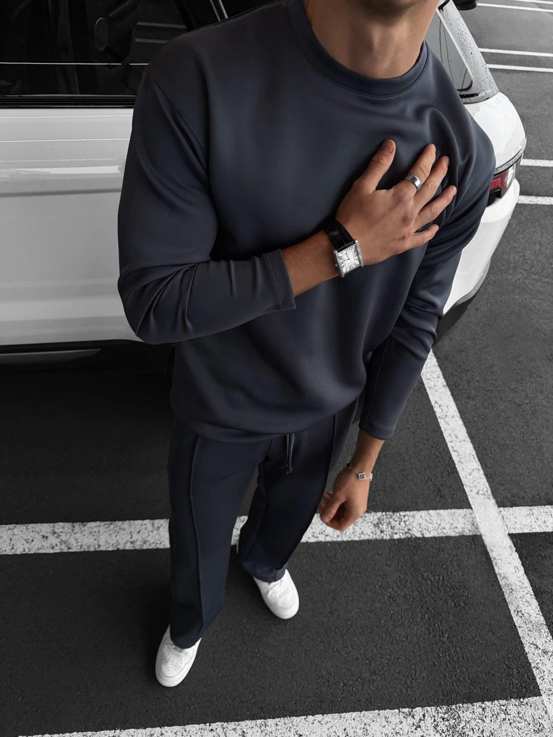 Oversize Diver Sweatshirt - Antracyt