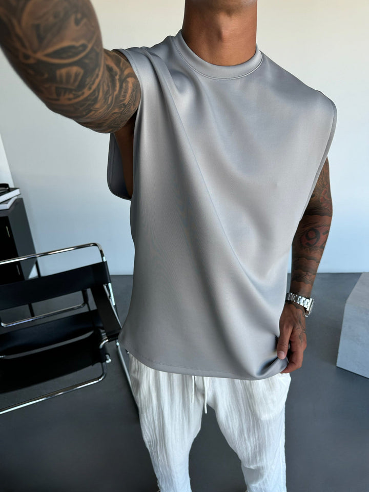 Oversize Diver Tanktop - Szary