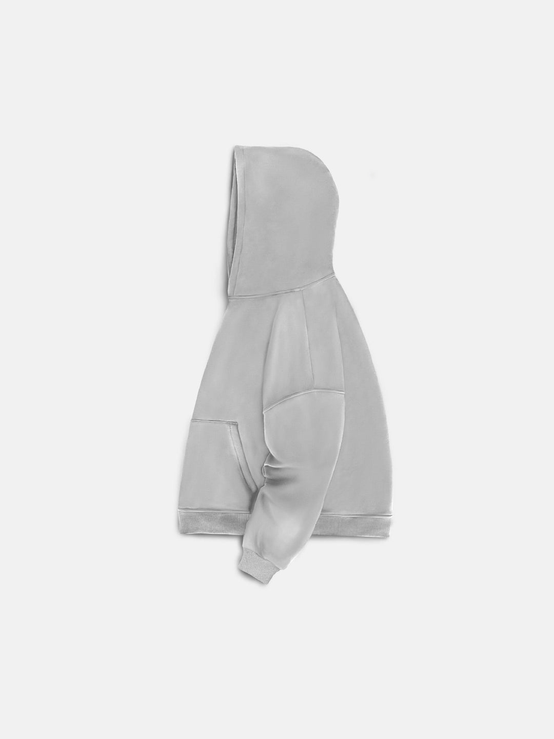 Oversize Basic Hoodie - Szary