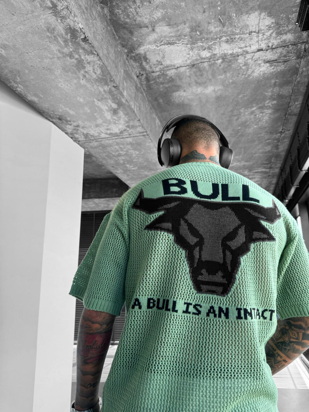 Oversize Bull Knit T-Shirt - Zielony