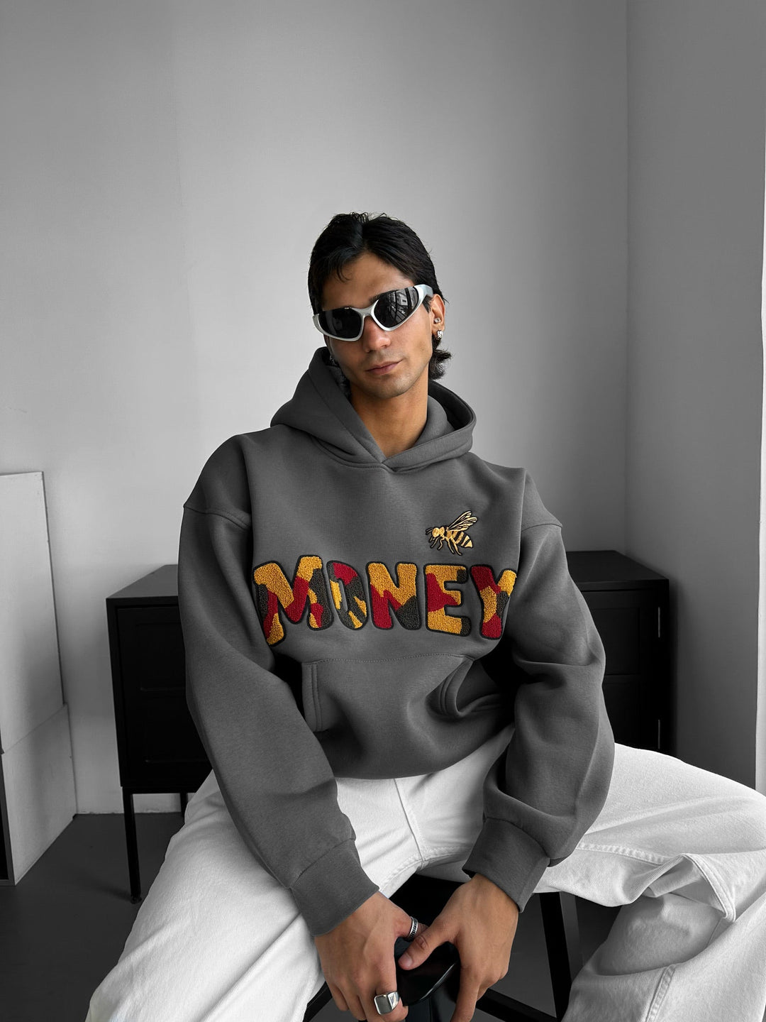 Oversize Money Hoodie - Antracyt