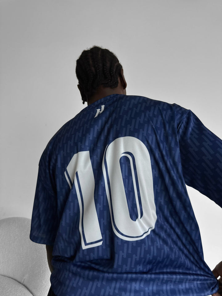 Oversize Mafia T-shirt - Niebieski