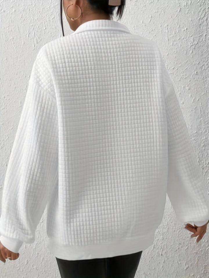 Swobodny zamek 1/4 sweter