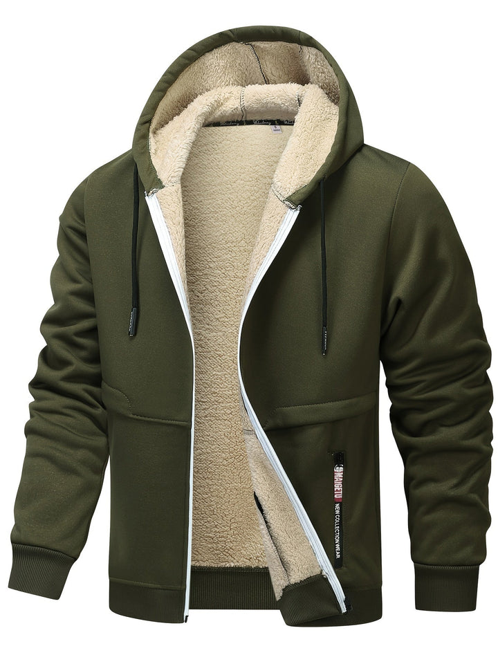 Przytulny z kapturem Zip-Up kurtka