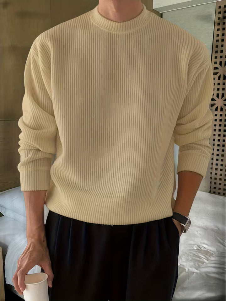 Knitwear długi rękaw prążkowany koszula