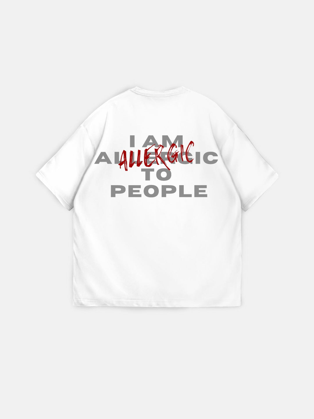 T-shirt Oversize Alergiczny - Ecru