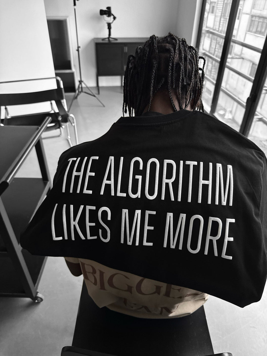 Oversize "Algorytm" T-Shirt - Czarny i Biały
