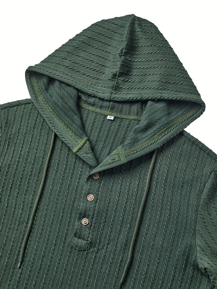 Z kapturem fakturowany Henley