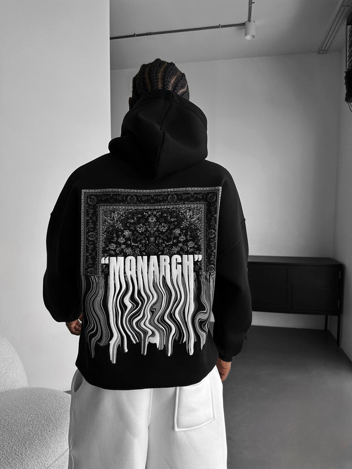 Oversize Monarch Hoodie - Czarny i Biały