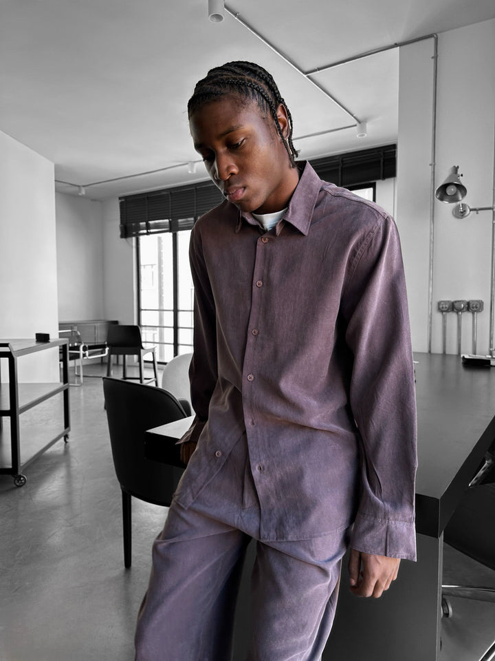Oversize Koszula Tencel - Deauville Mauve
