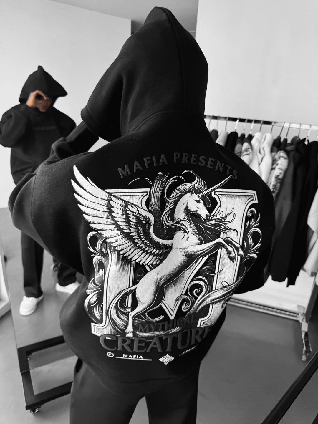 Hoodie Oversize Creatures - Czarny