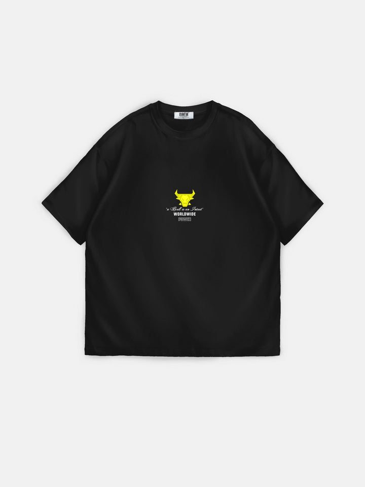 Koszulka Oversize Bull Worldwide - Czarna i Żółta