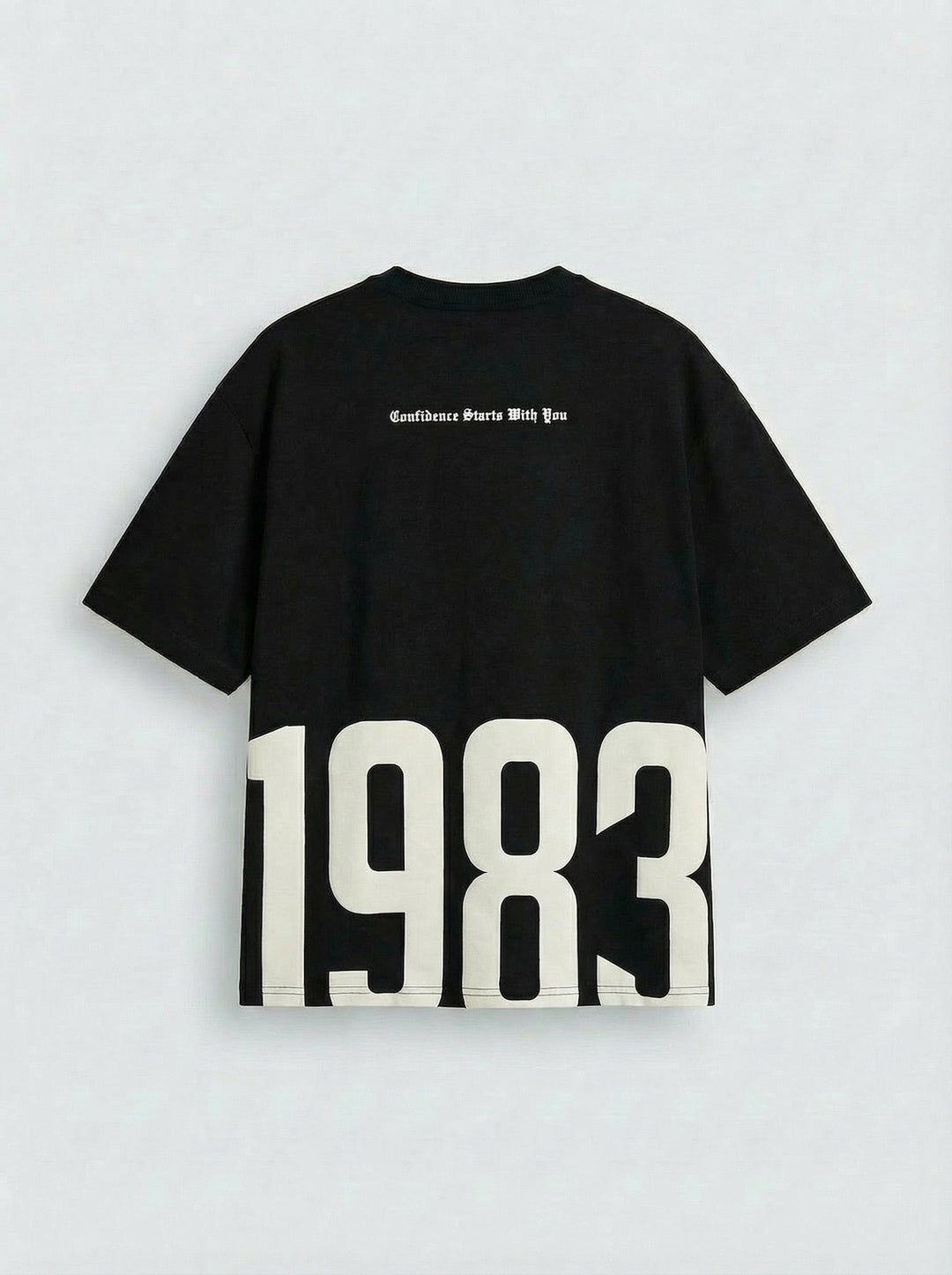 Oversize T-shirt 1983 - Czarny