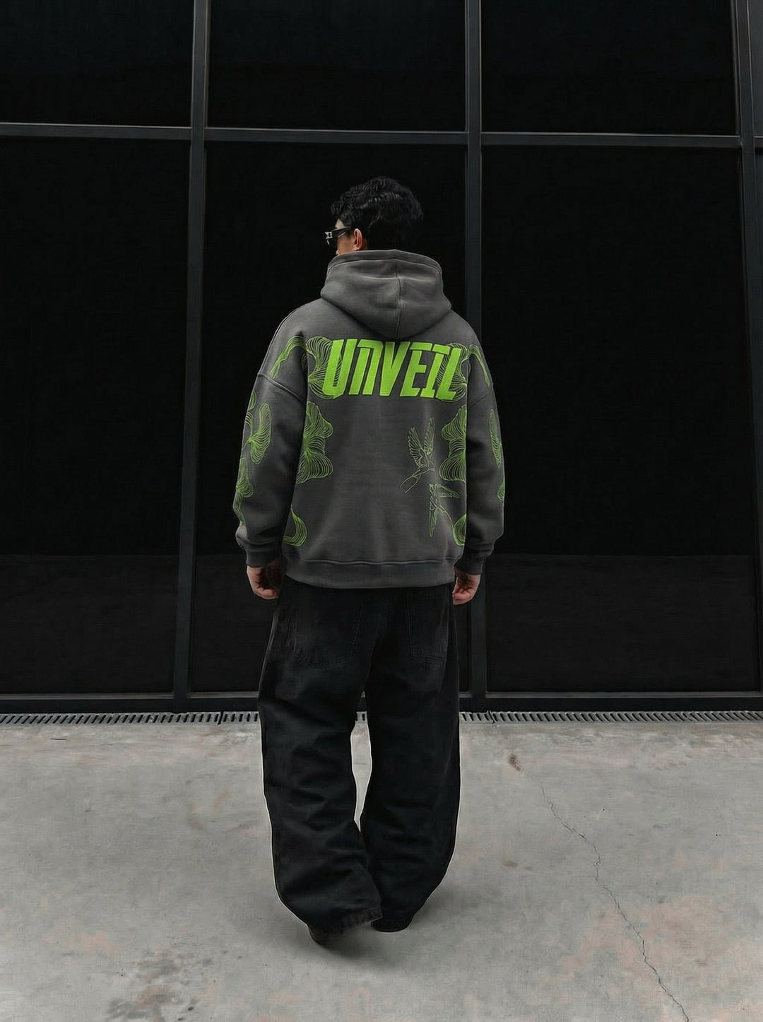 Oversize Unveil Hoodie - Antracyt