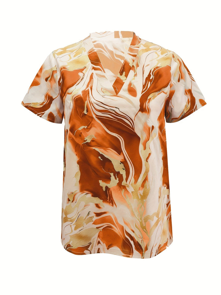 Artful Swirl-Print bluzka