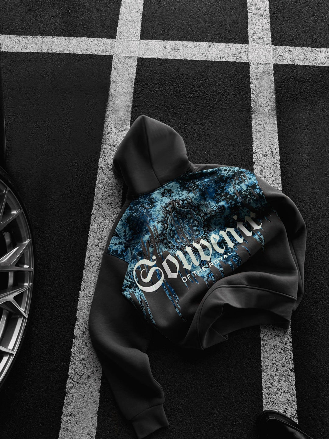 Oversize Pamiątkowy Hoodie - Antracyt