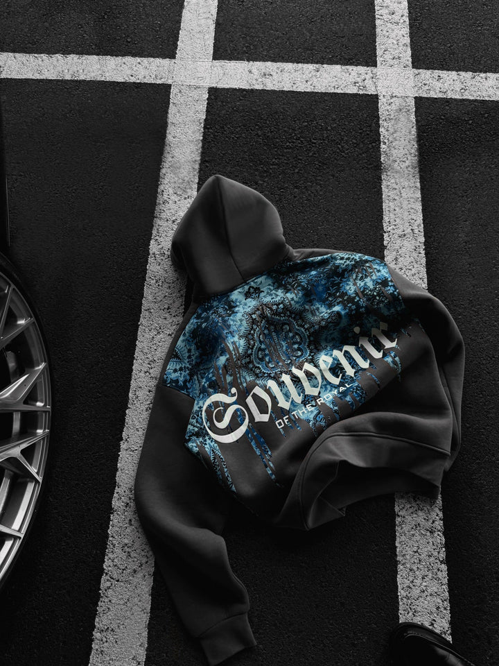 Oversize Pamiątkowy Hoodie - Antracyt