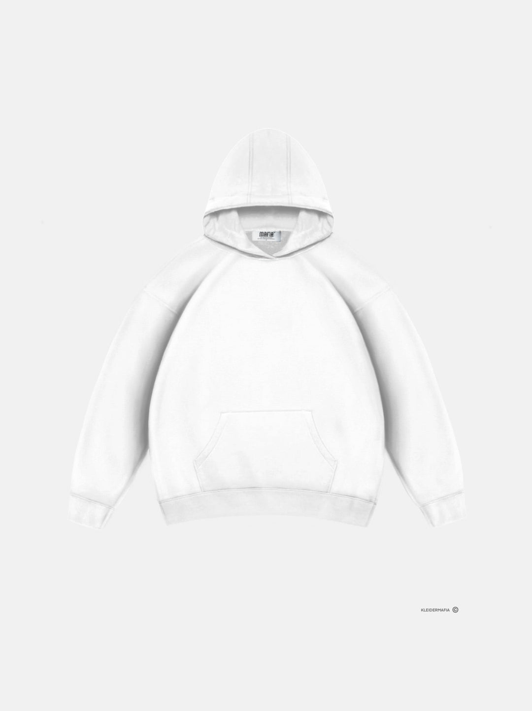 Oversize Basic Hoodie - Biały