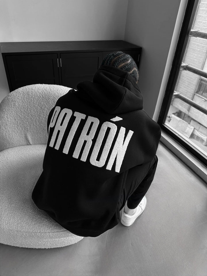 Hoodie Oversize z Detalami - Czarny i Biały