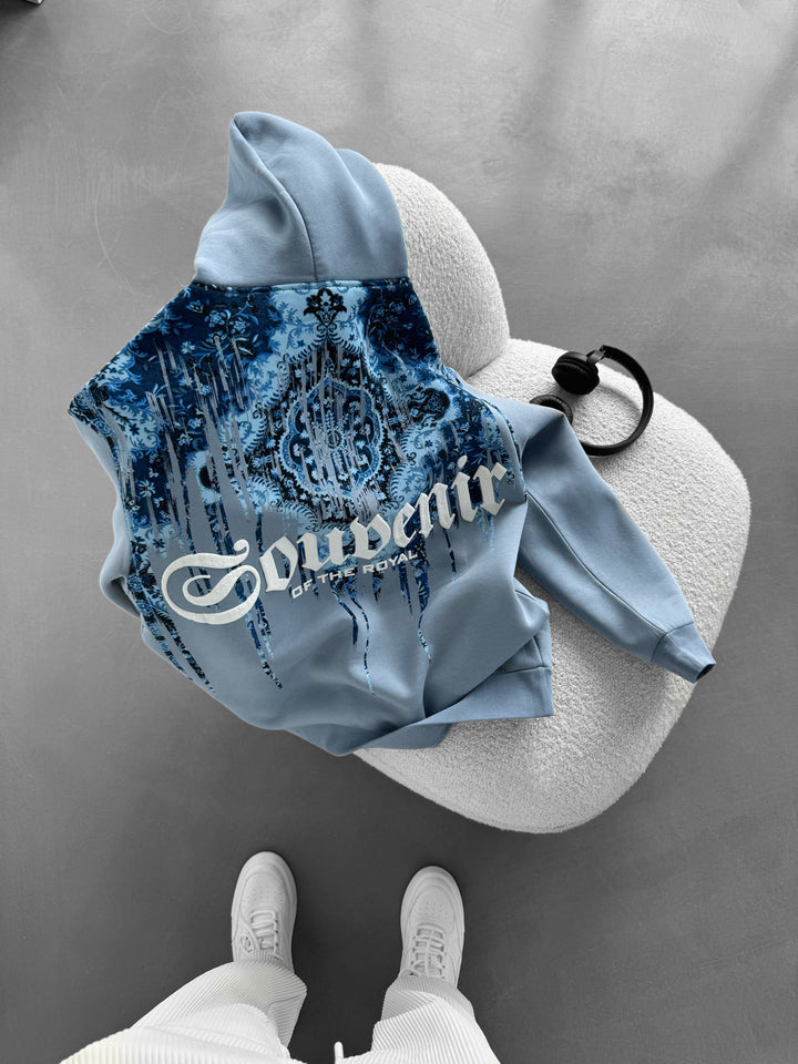 Oversize Souvenir Hoodie - Wyblakły Dżins