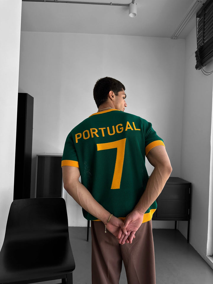 Oversize Portugal Knit T-shirt - Zielony