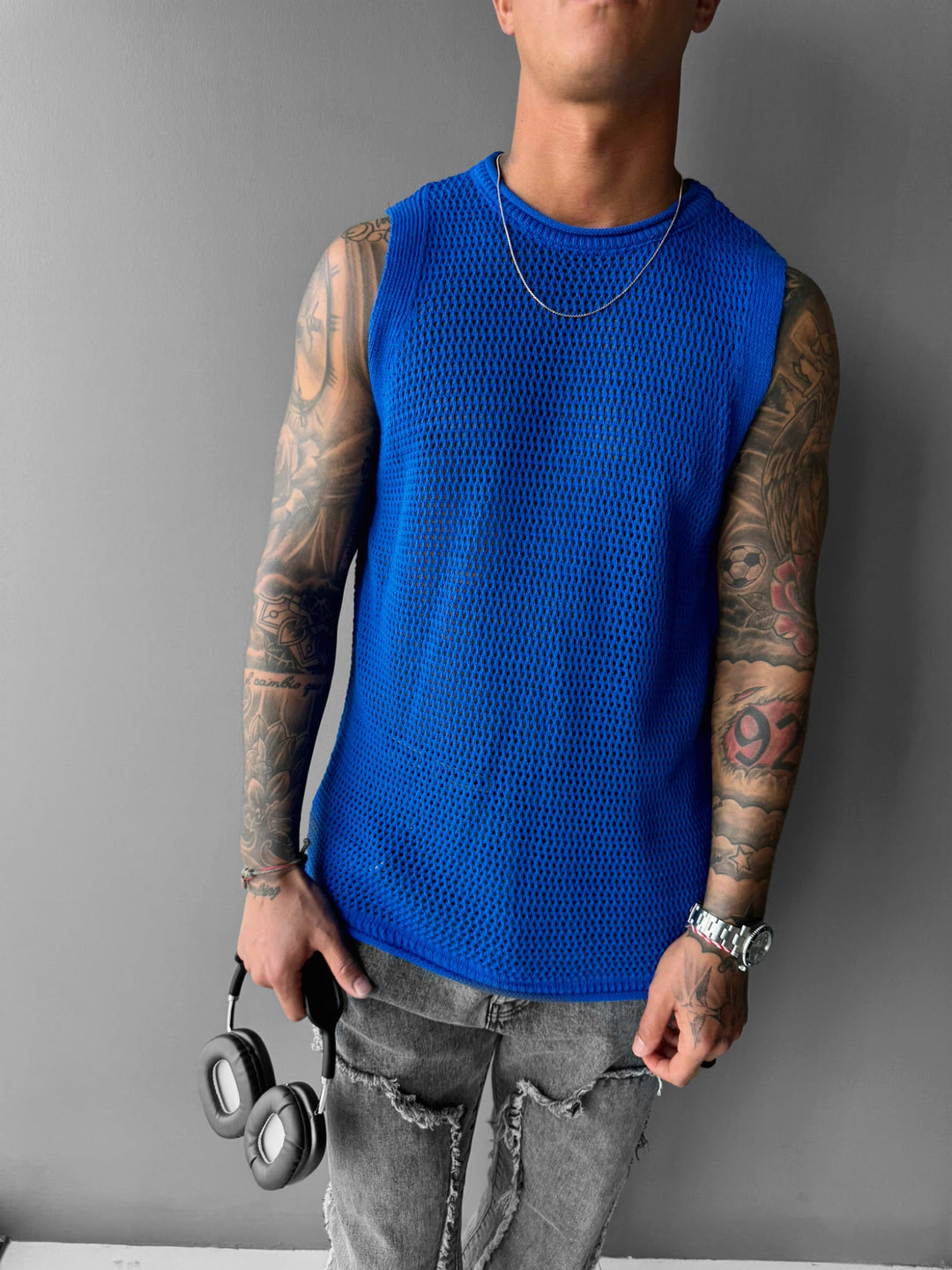 Oversize Teksturowany Top - Saks