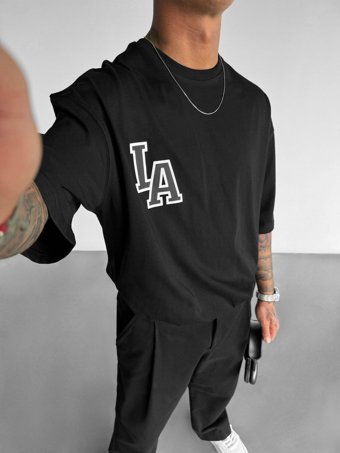 T-shirt Oversize L.A - Czarny