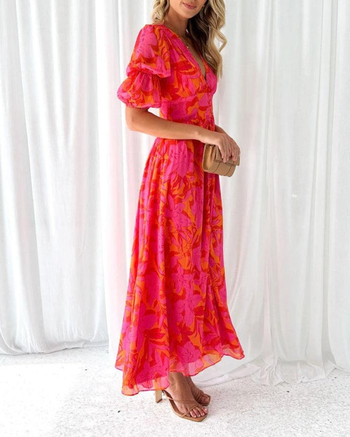 Elegancki letni sukienka maxi