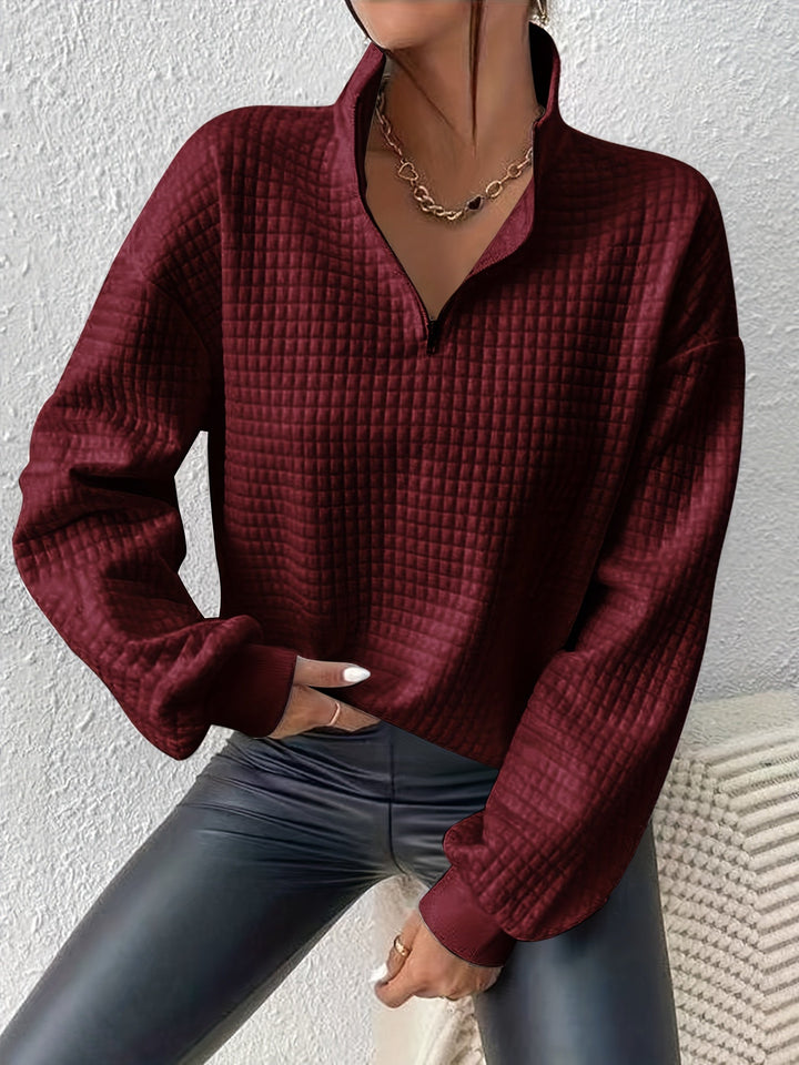 Swobodny zamek 1/4 sweter