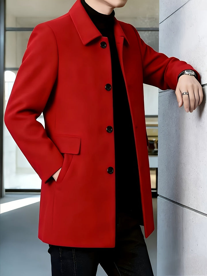 Elegancki Single-Breasted Overcoat