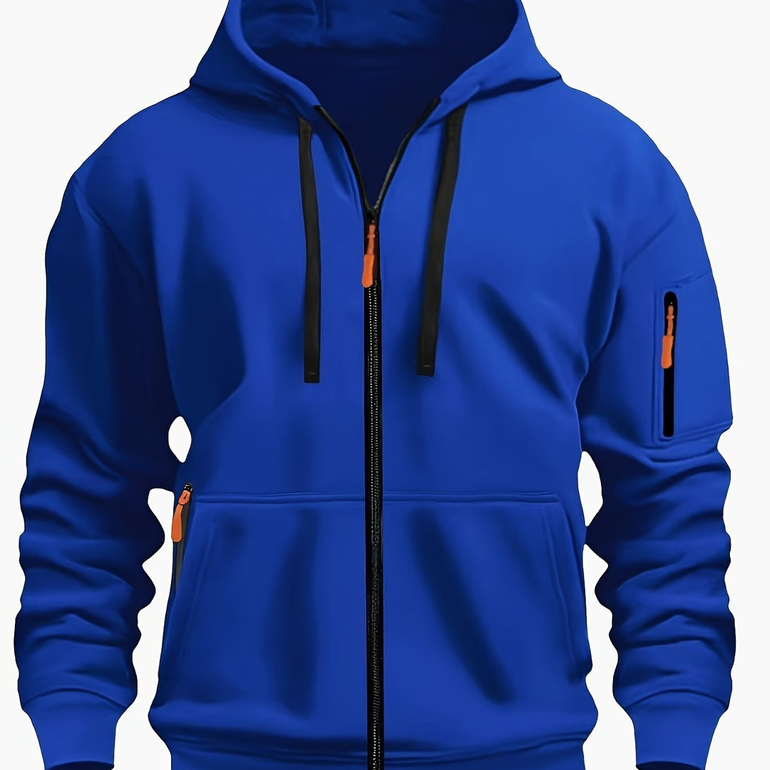 Codzienny Zip-Up bluza z kapturem