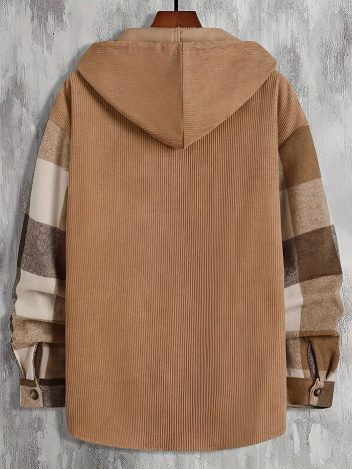 W kratę z kapturem Overshirt kurtka